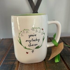 Rae Dunn YOU’RE MY LUCKY CHARM Mug Ladybug And Floral Lily Of The Valley NEW